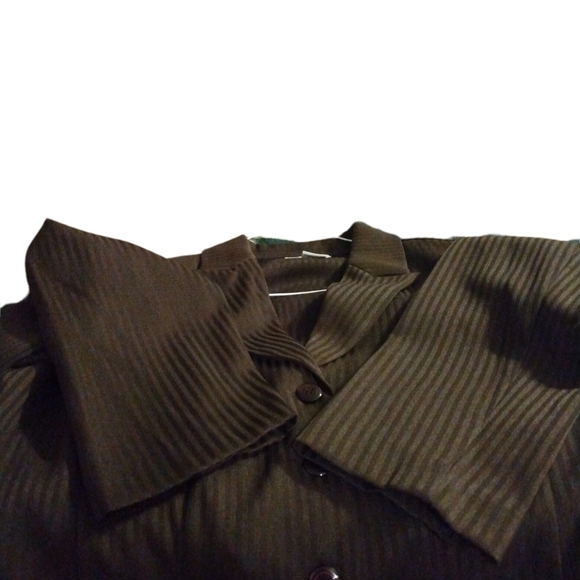 K.C. Spencer New York Blazer Deep Brown Pinstripe Office Casual Girl Boss 10 - Picture 5 of 10